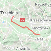 Mapa Rajd Rowerowy Kraków Trzebinia 2016 - wersja mini